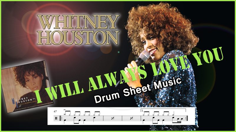 I will always love you - whitney houston Drum transcription PDF- Partition batterie PDF I will always love you - whitney houston