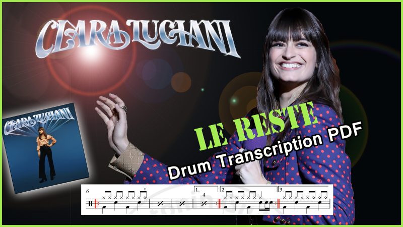 Drum Cover et relevé de batterie du titre Le Reste de Clara Luciani